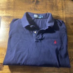 Long sleeve Polo by Ralph Lauren, blue, size Large